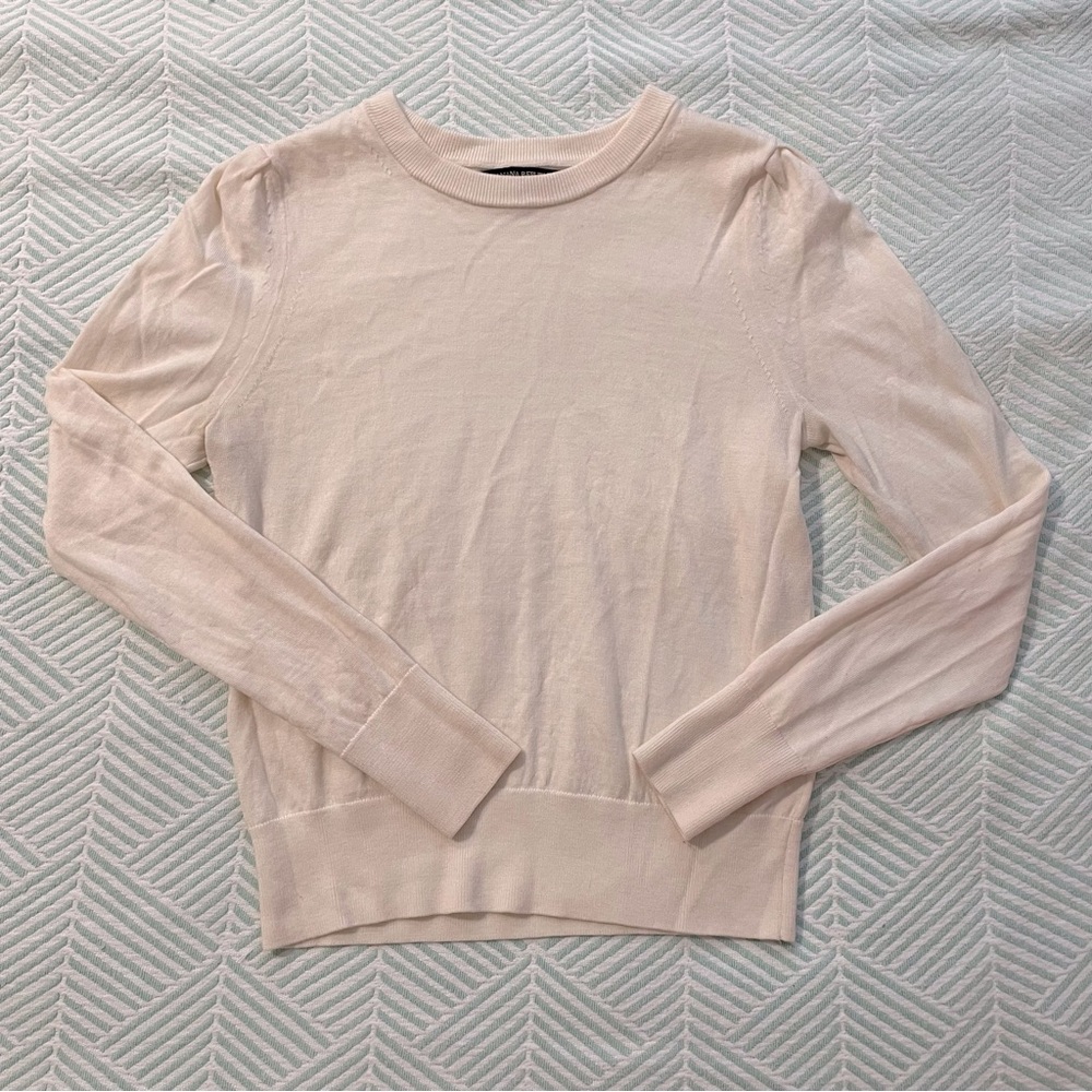 BANANA REPUBLIC Cream Merino Wool Thing Sweater, Like New!